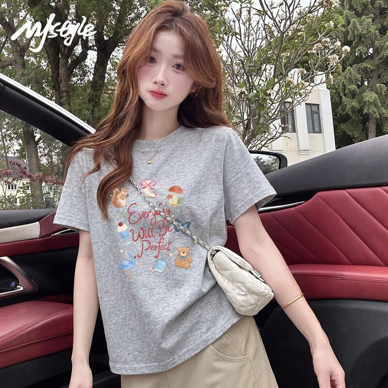 MJ STYLE Women s Cotton Crew Neck Graphic T-Shirt L
MJ STYLE Women s Cotton Crew Neck Graphic T-Shirt L