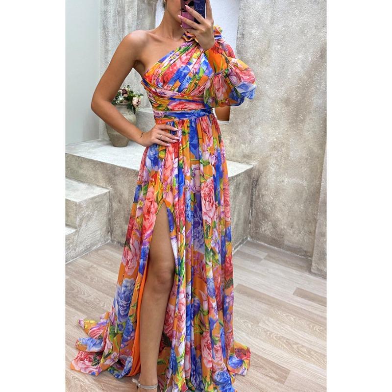 Autumn party new casual split dress, loose multi-color slanted shoulder dress XL помаранчевий
Autumn party new casual split dress, loose multi-color slanted shoulder dress XL помаранчевий