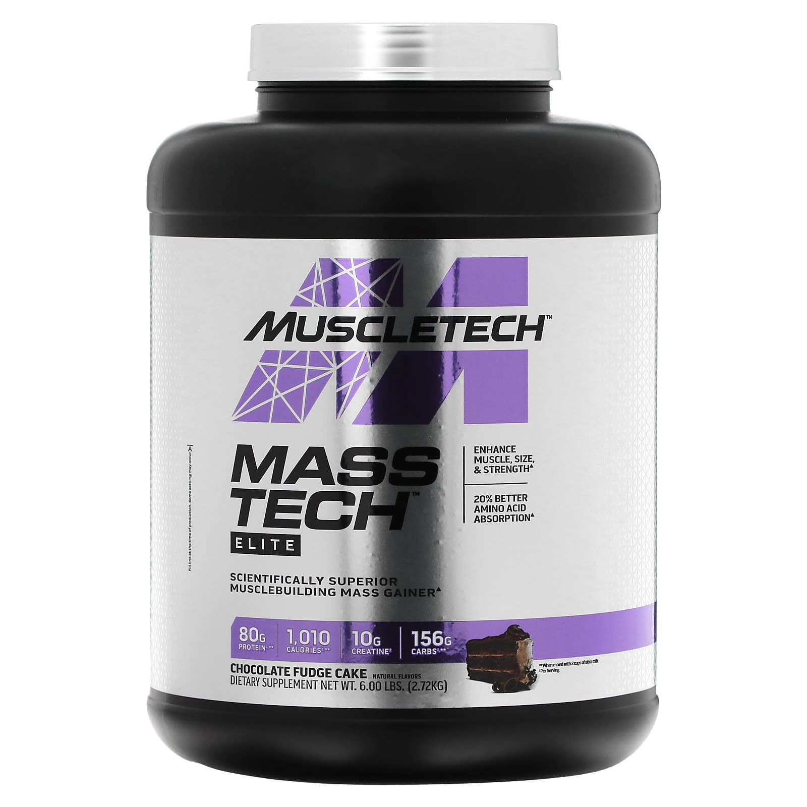 MuscleTech, Mass Tech Elite, Chocolate Fudge Cake, 6 lbs (2.72 kg) 
MuscleTech, Mass Tech Elite, Chocolate Fudge Cake, 6 lbs (2.72 kg)