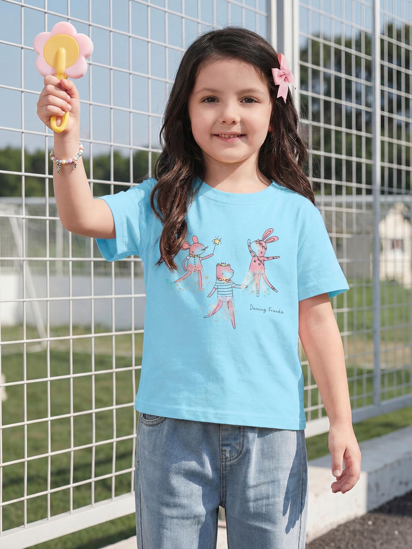 European-American Style Girls Short-Sleeve Dancing Print T-Shirt for Toddlers and Young Children 110cm (5 Years) озеро синий
European-American Style Girls Short-Sleeve Dancing Print T-Shirt for Toddlers and Young Children 110cm (5 Years) озеро синий