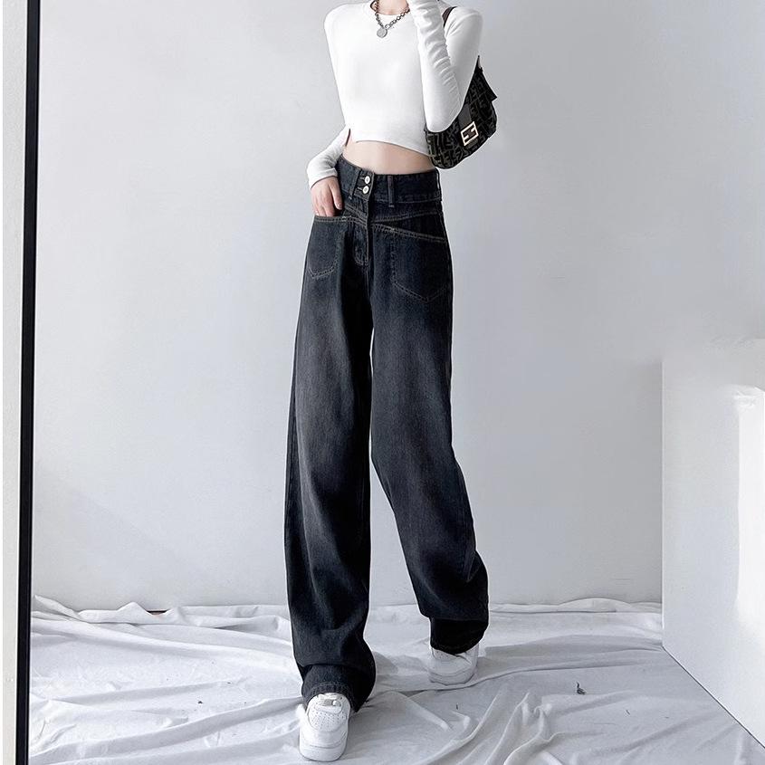 Женские черные джинсы с высокой посадкой и широкими штанинами - Модные свободные брюки облегающего кроя на осень 2025 3XL
Женские черные джинсы с высокой посадкой и широкими штанинами - Модные свободные брюки облегающего кроя на осень 2025 3XL
