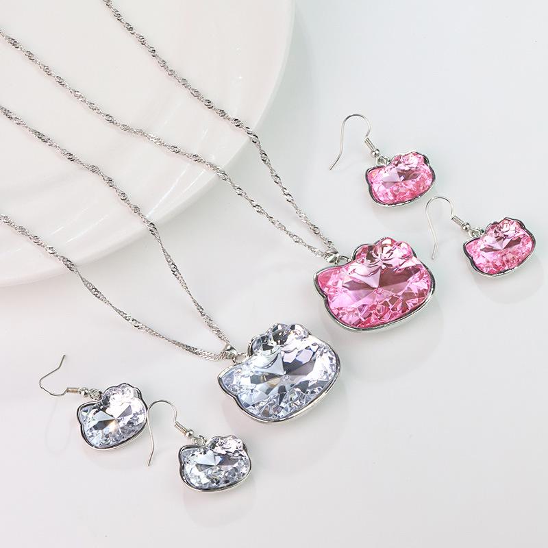 Korean Fashion Pink Kitten Pendant Necklace & Exquisite Clavicle Chain Earring Set золотой
Korean Fashion Pink Kitten Pendant Necklace & Exquisite Clavicle Chain Earring Set золотой