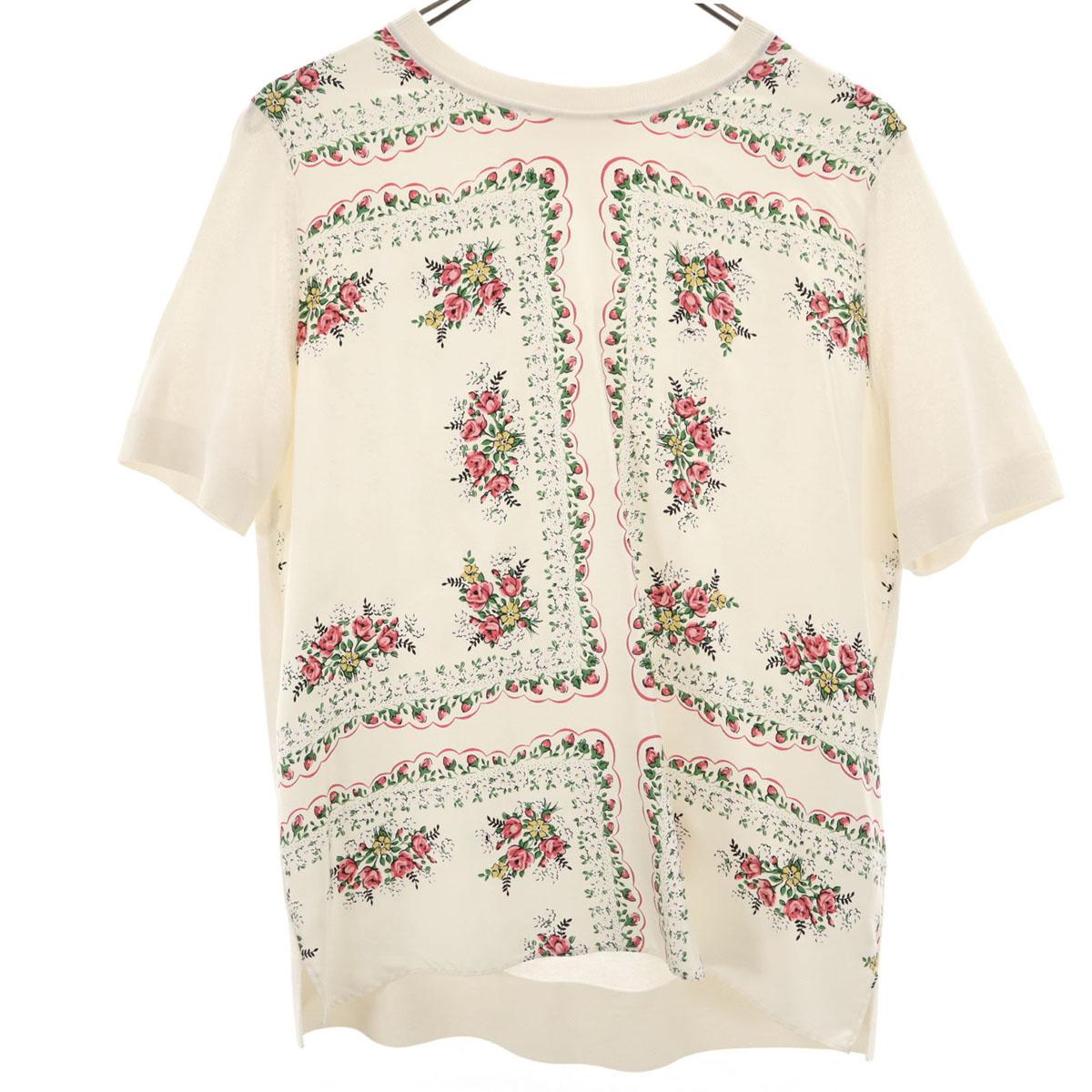 Tory Burch Floral Short sleeve Cut M off white Women Used
Tory Burch Floral Short sleeve Cut M off white Women Used