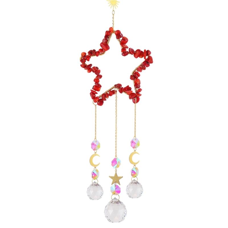 Подвеска из хрустального гравия, звезда, луна, ловец солнца, украшение, декор для внутреннего и наружного сада, украшения для двора, принадлежности
Подвеска из хрустального гравия, звезда, луна, ловец солнца, украшение, декор для внутреннего и наружного сада, украшения для двора, принадлежности