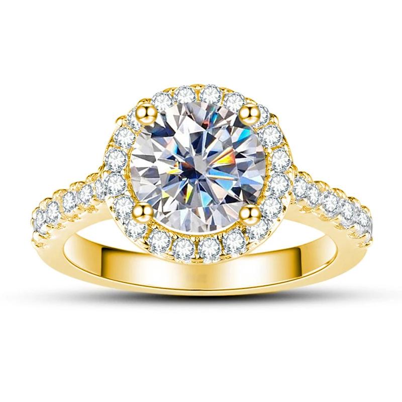 6.5mm Yellow Gold Plated Round Halo Moissanite Engagement Ring S925 Sterling Silver Wedding Ring For Women US Size 5 белый
6.5mm Yellow Gold Plated Round Halo Moissanite Engagement Ring S925 Sterling Silver Wedding Ring For Women US Size 5 белый