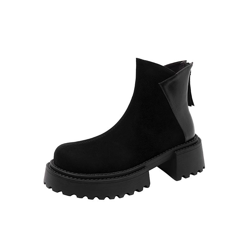 British style retro thick heel platform Martin boots women s 2025 new high and thin zipper Chelsea short boots 35 чорний
British style retro thick heel platform Martin boots women s 2025 new high and thin zipper Chelsea short boots 35 чорний