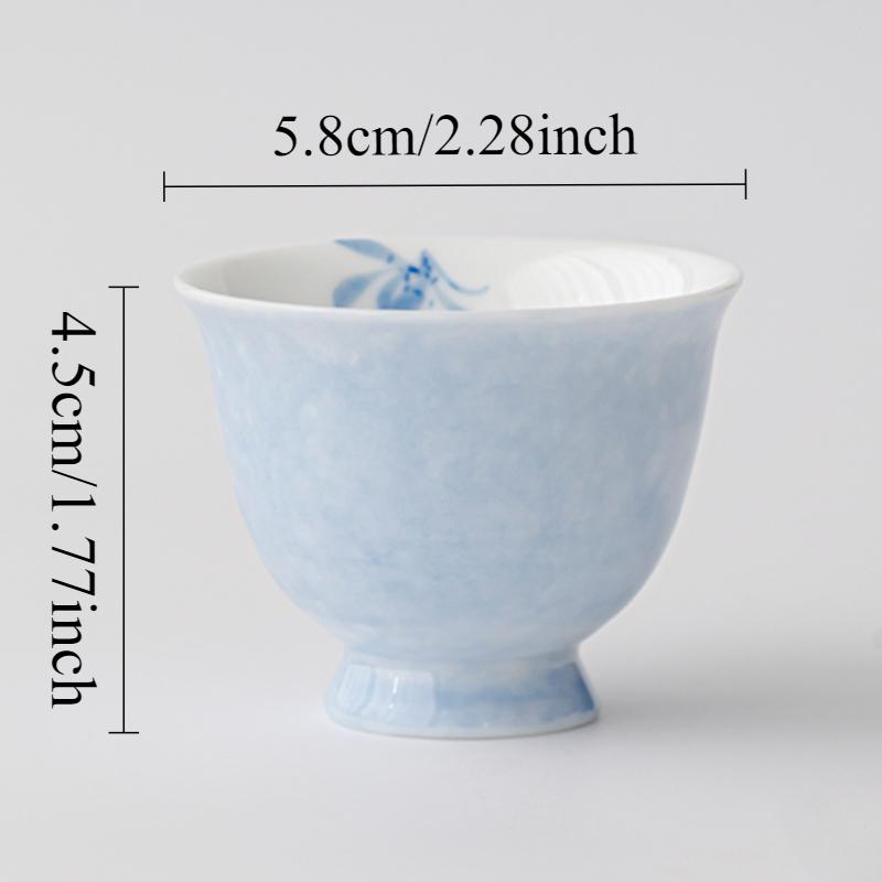1pc Light Blue Underglaze Colored Tea Cup Tea Room Master s Cup Household Ceramic Single Cup Orchid Pattern Household Items 200ml
1pc Light Blue Underglaze Colored Tea Cup Tea Room Master s Cup Household Ceramic Single Cup Orchid Pattern Household Items 200ml
