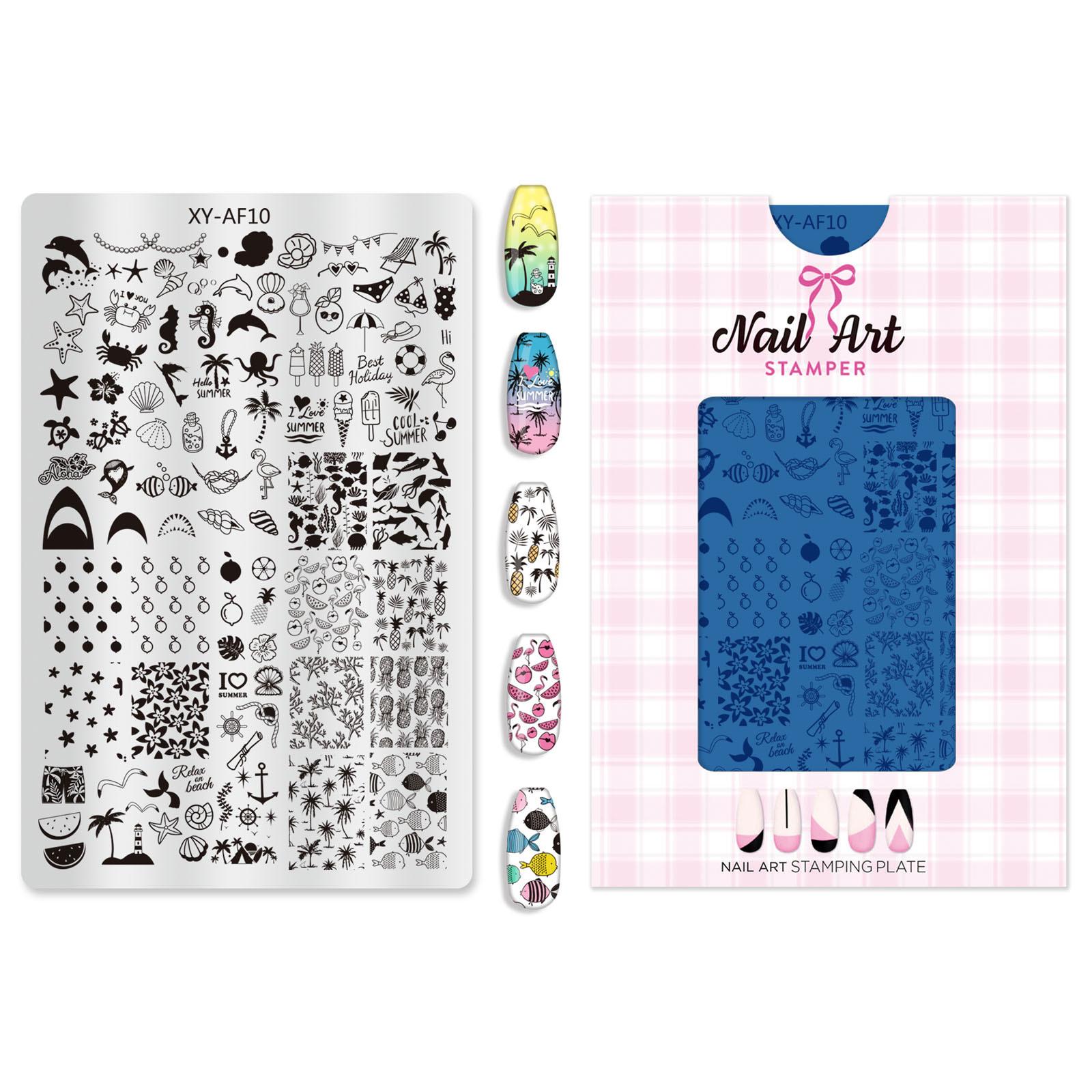 Professional Steel Nail Stamping Plate Floral Checkered Stripe Moon Apple Designs for DIY Manicure Art Tools 10
Professional Steel Nail Stamping Plate Floral Checkered Stripe Moon Apple Designs for DIY Manicure Art Tools 10