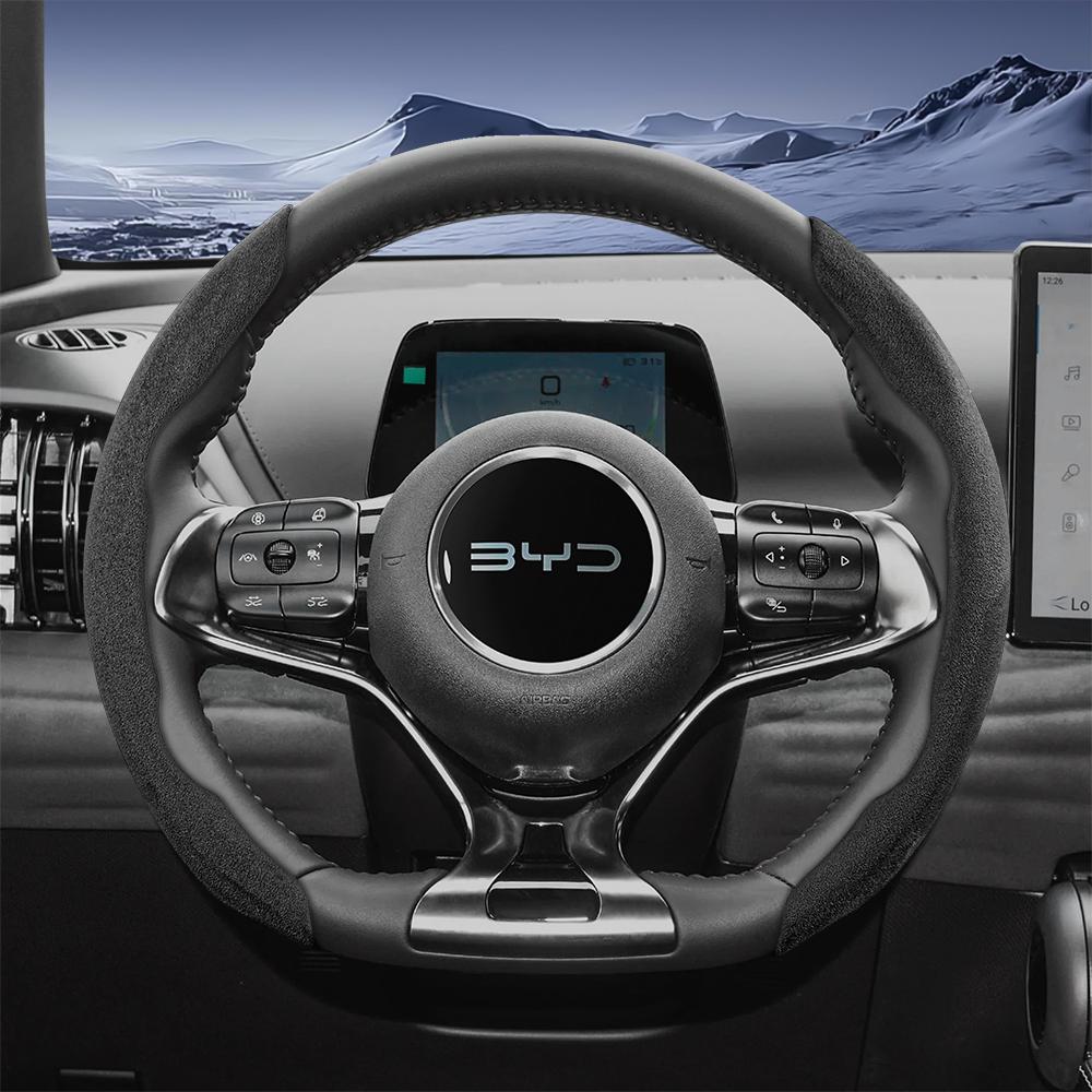 Suitable for Byd Sports Suede Steering Wheel Covers with Split Snap-On Design for Models Such as Atto
Suitable for Byd Sports Suede Steering Wheel Covers with Split Snap-On Design for Models Such as Atto