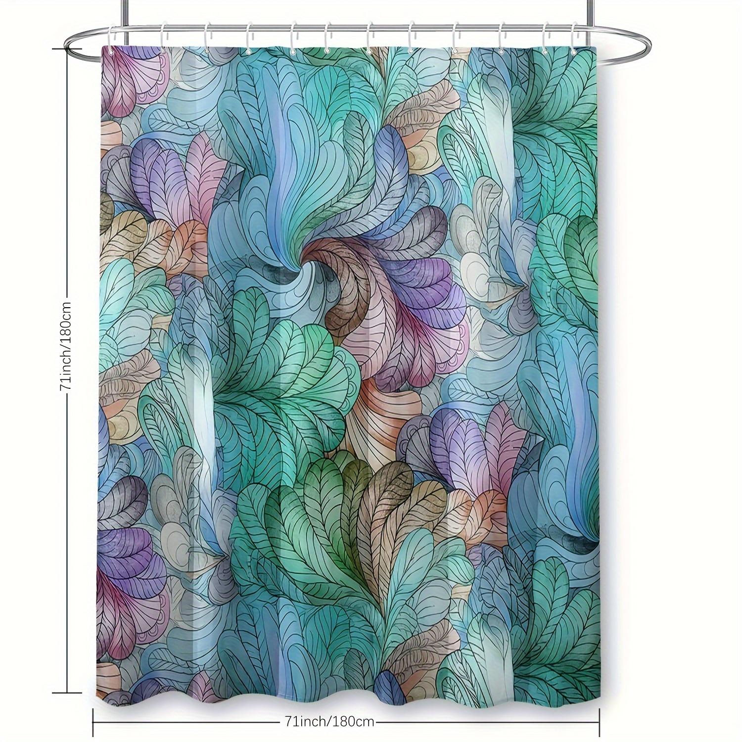 70.87X70.87Inch Artistic Leaves Printed Shower Curtain With Plastic Hooks - Waterproof, Machine Washable, And Suitable For All W60H190(CM)-1 Pcs
70.87X70.87Inch Artistic Leaves Printed Shower Curtain With Plastic Hooks - Waterproof, Machine Washable, And Suitable For All W60H190(CM)-1 Pcs
