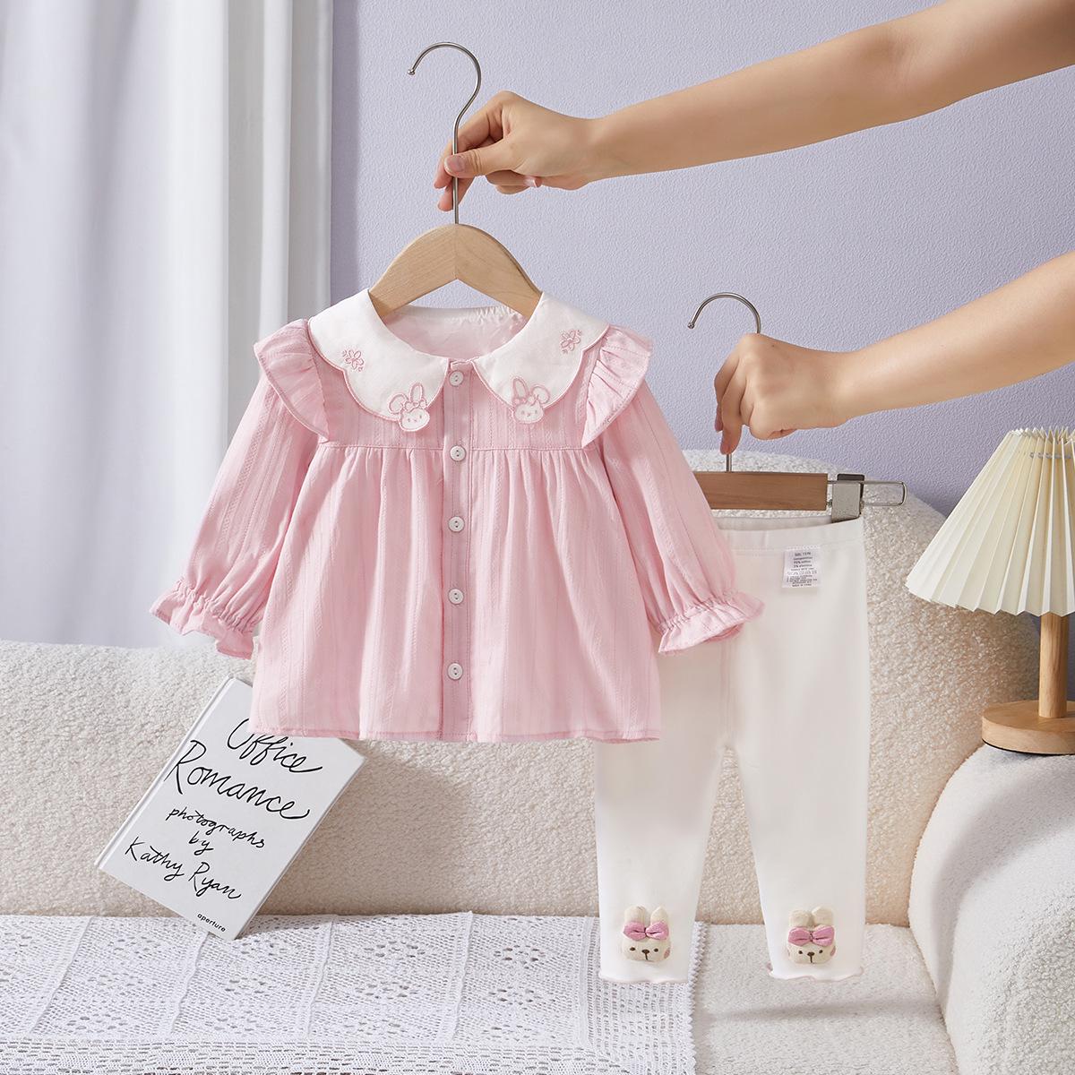 Осенний милый комплект из двух предметов: рубашка с длинным рукавом и воротником-лепестком для младенцев и девочек 100 cm розовый
Осенний милый комплект из двух предметов: рубашка с длинным рукавом и воротником-лепестком для младенцев и девочек 100 cm розовый