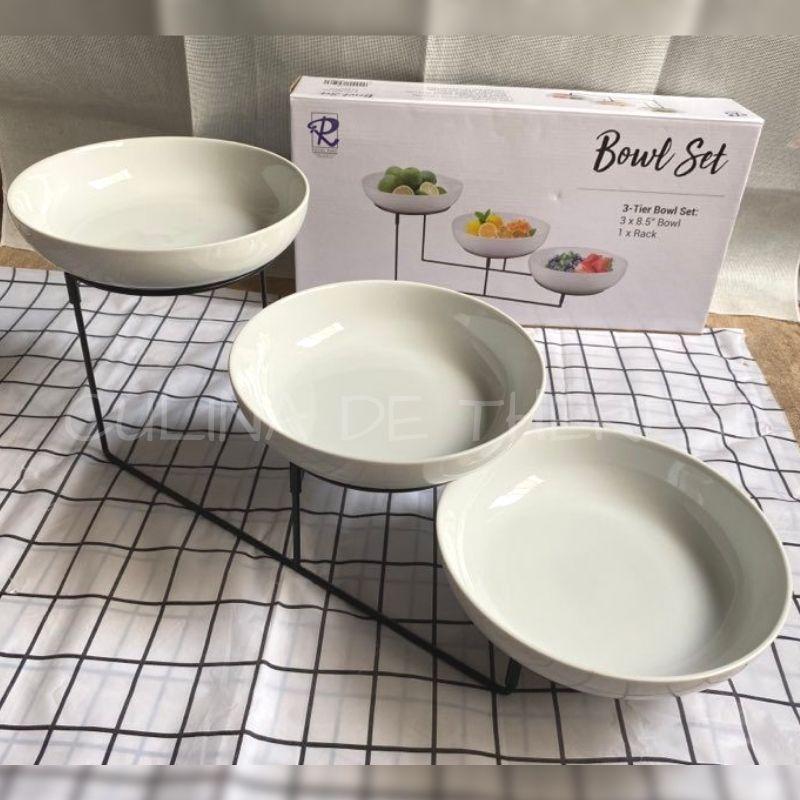 3-Tier Buffet Server 8.5 Bowl with Stand - Display in any occasions/party
3-Tier Buffet Server 8.5 Bowl with Stand - Display in any occasions/party