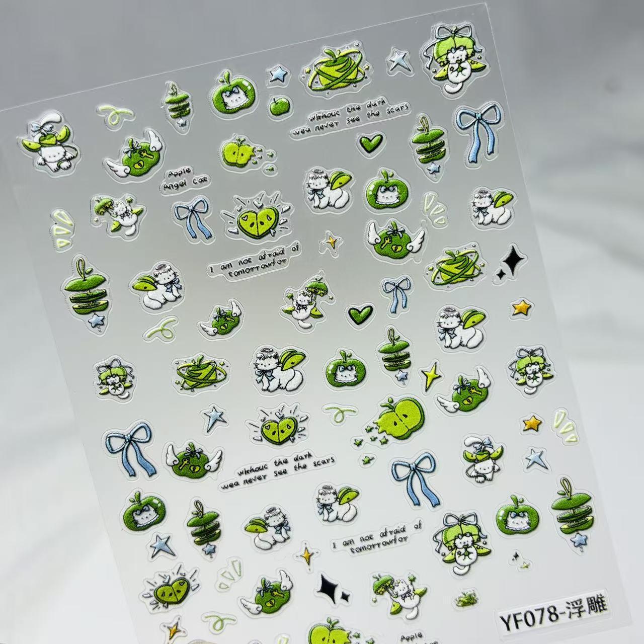 5D Embossed Green Apple Angel Nail Art & DIY Phone Case Stickers Cute Green Apple Angel
5D Embossed Green Apple Angel Nail Art & DIY Phone Case Stickers Cute Green Apple Angel