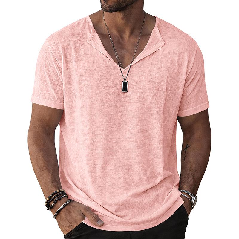 Mens Solid Color Henley Neck Short Sleeve T Shirt S рожевий
Mens Solid Color Henley Neck Short Sleeve T Shirt S рожевий