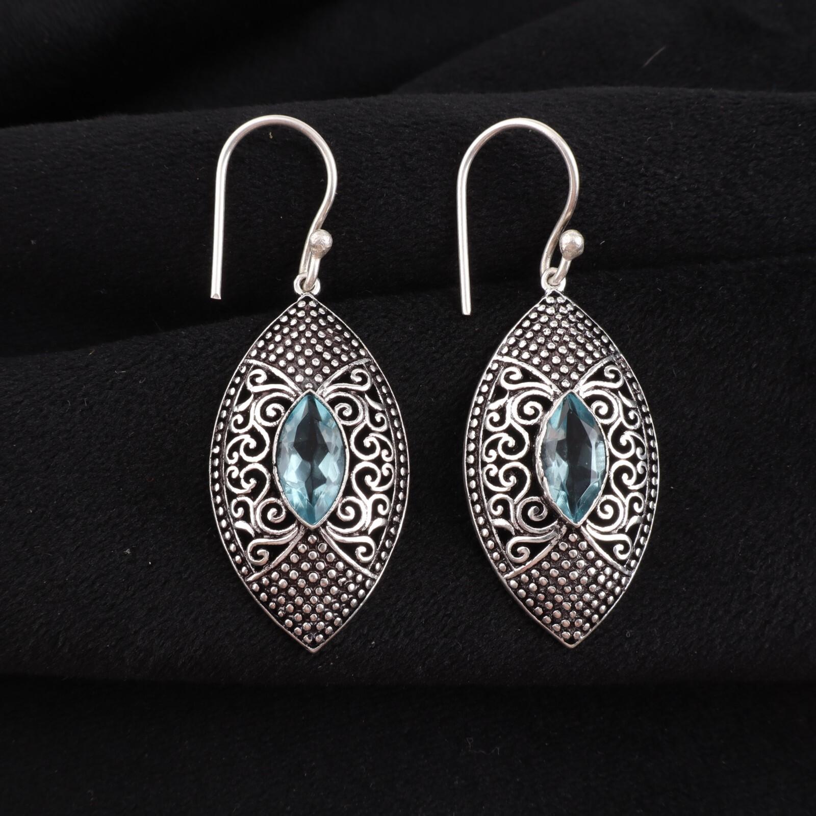 Sky Blue Topaz Gemstone 925 Sterling Silver Jewelry Hook Earrings2.15 For Women CE-20-8
Sky Blue Topaz Gemstone 925 Sterling Silver Jewelry Hook Earrings2.15 For Women CE-20-8