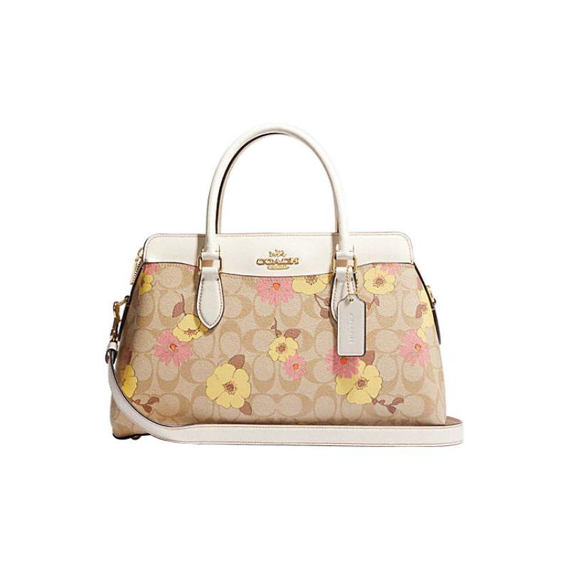 COACH Darcie 33 Metal Logo Floral Print Zip Closure PVC Shoulder Crossbody Tote Large Women s Beige and Khaki золотий
COACH Darcie 33 Metal Logo Floral Print Zip Closure PVC Shoulder Crossbody Tote Large Women s Beige and Khaki золотий