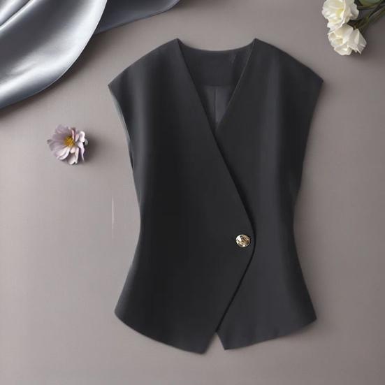 Women Suit Waistcoat V-Neck Sleeveless Single Button Irregular Design Suit Vest Solid Color Breathable Versatile Formal Waistcoat 3XL сірий
Women Suit Waistcoat V-Neck Sleeveless Single Button Irregular Design Suit Vest Solid Color Breathable Versatile Formal Waistcoat 3XL сірий