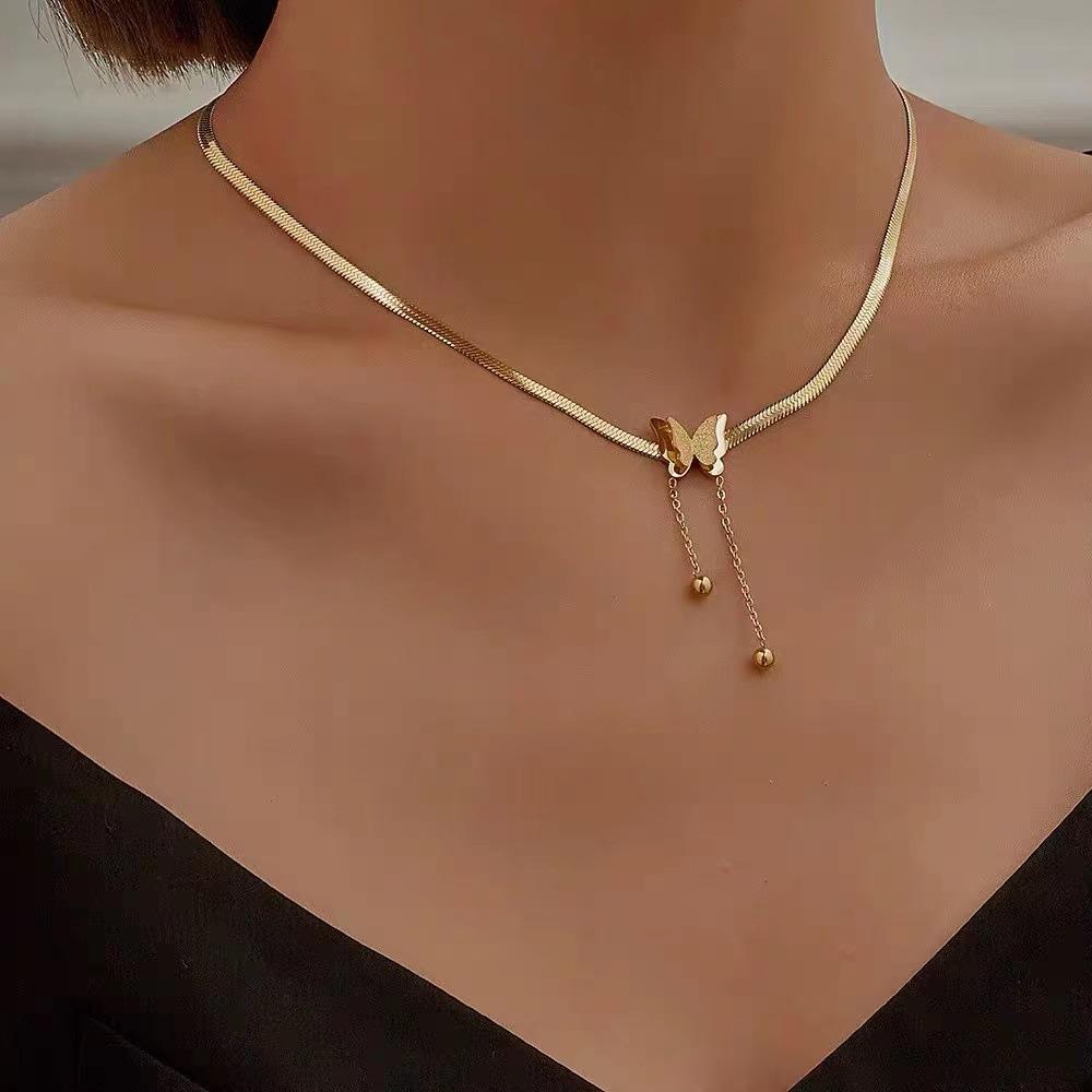 Multilayer Vintage Butterfly Necklace For Women Gold Color 316L Stainless Steel Blade Snake Chain Charms Choker Jewelry Gift
Multilayer Vintage Butterfly Necklace For Women Gold Color 316L Stainless Steel Blade Snake Chain Charms Choker Jewelry Gift