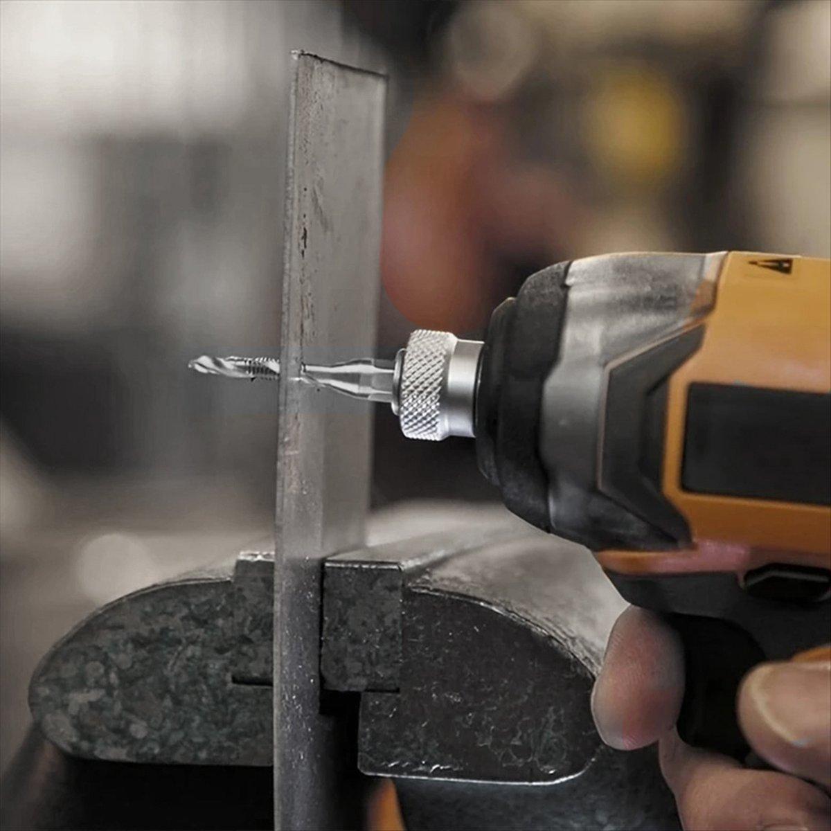 BHBL M8X1.25mm High-Speed Steel 4341 Titanium Plated Composite Tap Drill and Tap Integrated Machine Tap Open and Chamfer Tool China Mainland
BHBL M8X1.25mm High-Speed Steel 4341 Titanium Plated Composite Tap Drill and Tap Integrated Machine Tap Open and Chamfer Tool China Mainland