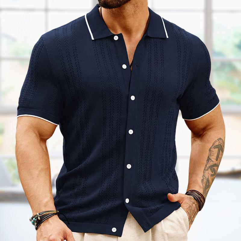 European and American Men s Striped Knit Sweater Casual Polo Shirt XXXL
European and American Men s Striped Knit Sweater Casual Polo Shirt XXXL