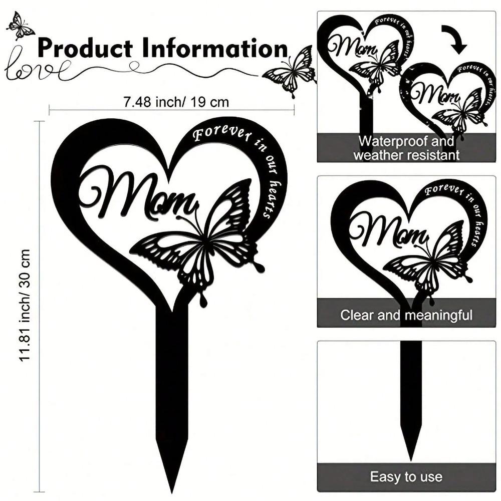 1pc Metal Butterfly Grave Marker Waterproof Memorial Plaque Dad Cemetery Decor Durable Iron Art Garden Memorials Outdoor Burial Gift TY4543-02-mom
1pc Metal Butterfly Grave Marker Waterproof Memorial Plaque Dad Cemetery Decor Durable Iron Art Garden Memorials Outdoor Burial Gift TY4543-02-mom