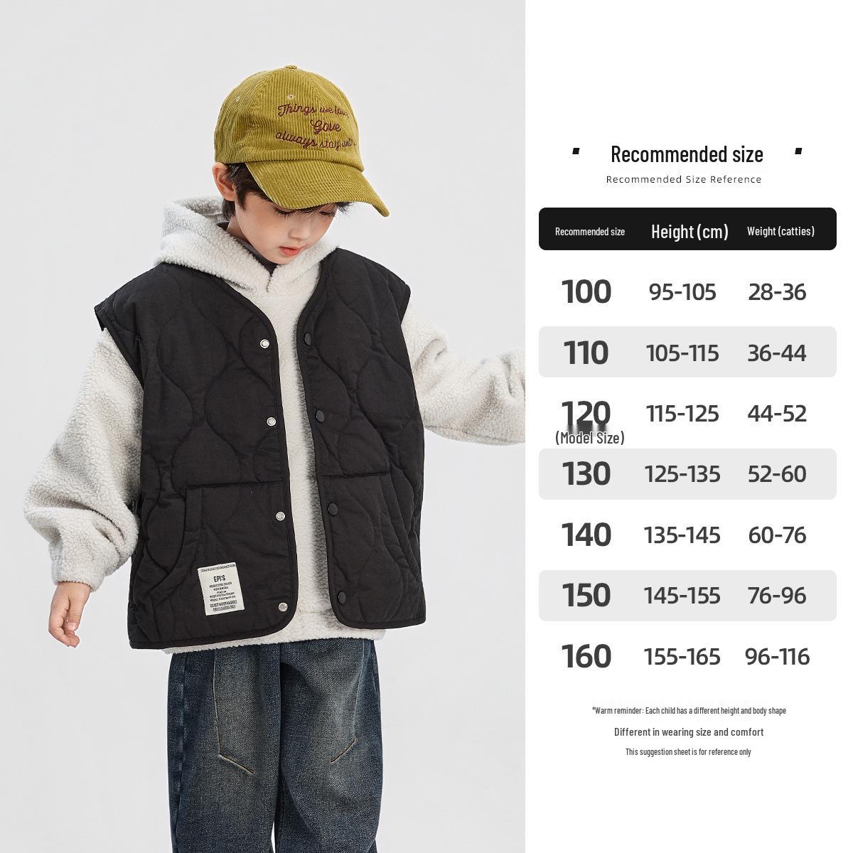 Fairy Tale Memory Boys Quilted Winter Vest Jacket - Thickened Warm Outerwear for Children 150 cm чорний
Fairy Tale Memory Boys Quilted Winter Vest Jacket - Thickened Warm Outerwear for Children 150 cm чорний
