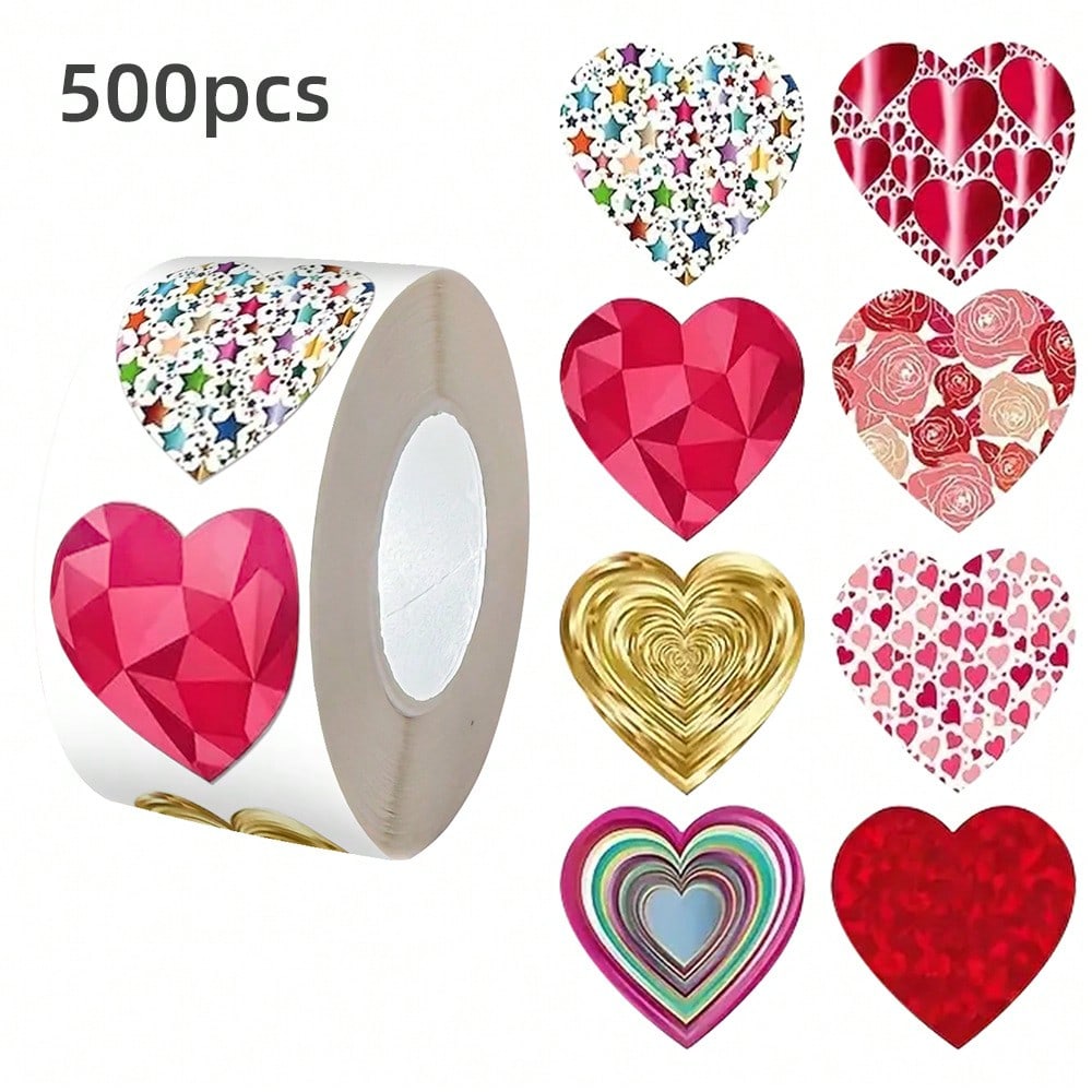 Roll-shaped Valentine s Day heart-shaped love stickers for gifts, weddings, commercial decoration, non-drying adhesive labels
Roll-shaped Valentine s Day heart-shaped love stickers for gifts, weddings, commercial decoration, non-drying adhesive labels