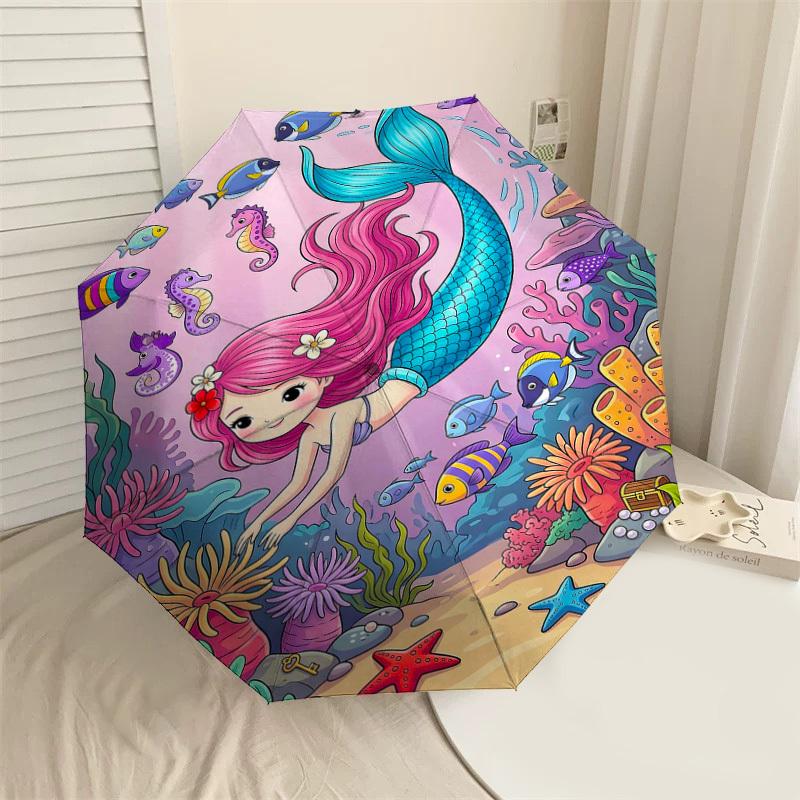 1PC mermaid ocean Umbrella-8-Rib Reinforced Portable Folding Travel Suitable for All Seasons Outdoor Daily Use-Z0493
1PC mermaid ocean Umbrella-8-Rib Reinforced Portable Folding Travel Suitable for All Seasons Outdoor Daily Use-Z0493