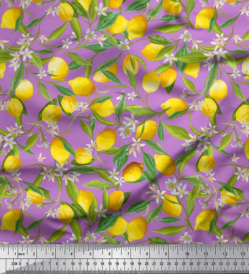Тканина Soimoi Japan Crepe Satin Leaves, Floral & Lemon Vegetable Print Тканина на метри 42 дюйма 56 Inch Wide - Rayon фіолетовий
Тканина Soimoi Japan Crepe Satin Leaves, Floral & Lemon Vegetable Print Тканина на метри 42 дюйма 56 Inch Wide - Rayon фіолетовий