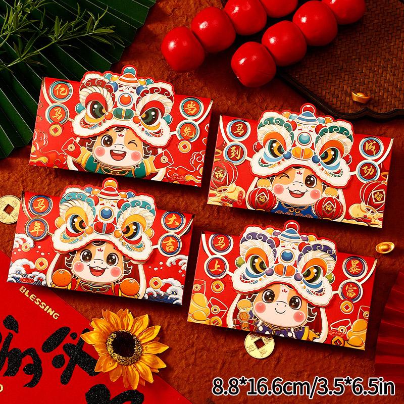 4/6Pcs Red Envelopes Chinese Latest Year Money Pockets Wedding Spring Festival Red Pockets Traditional Lunar Year Of The Horse
4/6Pcs Red Envelopes Chinese Latest Year Money Pockets Wedding Spring Festival Red Pockets Traditional Lunar Year Of The Horse