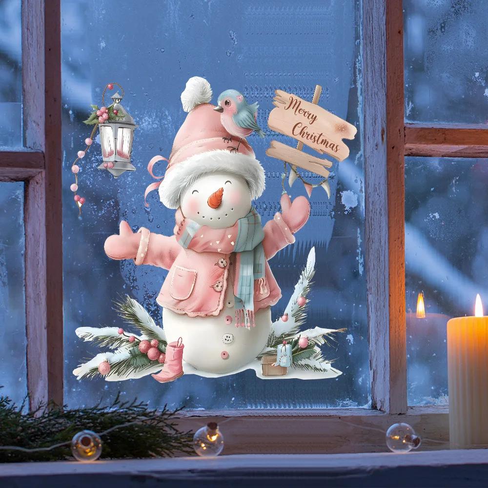 1pc Pink Snowman Wall Sticker Christmas Glass Windows Decor Mural for Home Decoration Self-adhesive Festival New Year Decals
1pc Pink Snowman Wall Sticker Christmas Glass Windows Decor Mural for Home Decoration Self-adhesive Festival New Year Decals