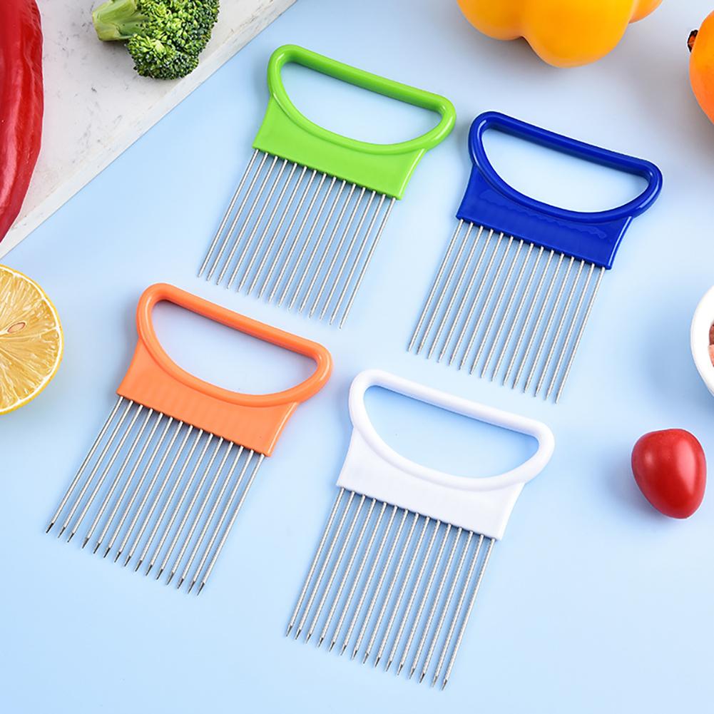 Stainless Steel Onion Fork with Sharp Needles Multi-Purpose Kitchen Slicer Tool Onion Meat Picker for Fruits BBQ Vegetable Prep With Protective Cover синій
Stainless Steel Onion Fork with Sharp Needles Multi-Purpose Kitchen Slicer Tool Onion Meat Picker for Fruits BBQ Vegetable Prep With Protective Cover синій