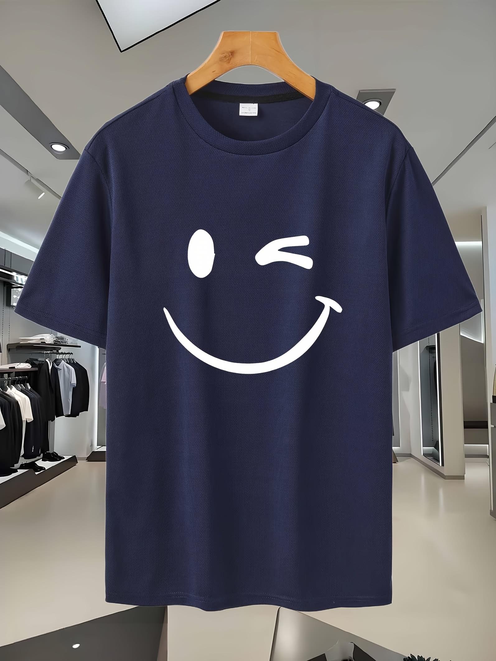 22F Breathable Mesh Short Sleeve T-shirt - Sporty Round Neck Casual Tee with Playful joyful Face Graphic Print L
22F Breathable Mesh Short Sleeve T-shirt - Sporty Round Neck Casual Tee with Playful joyful Face Graphic Print L