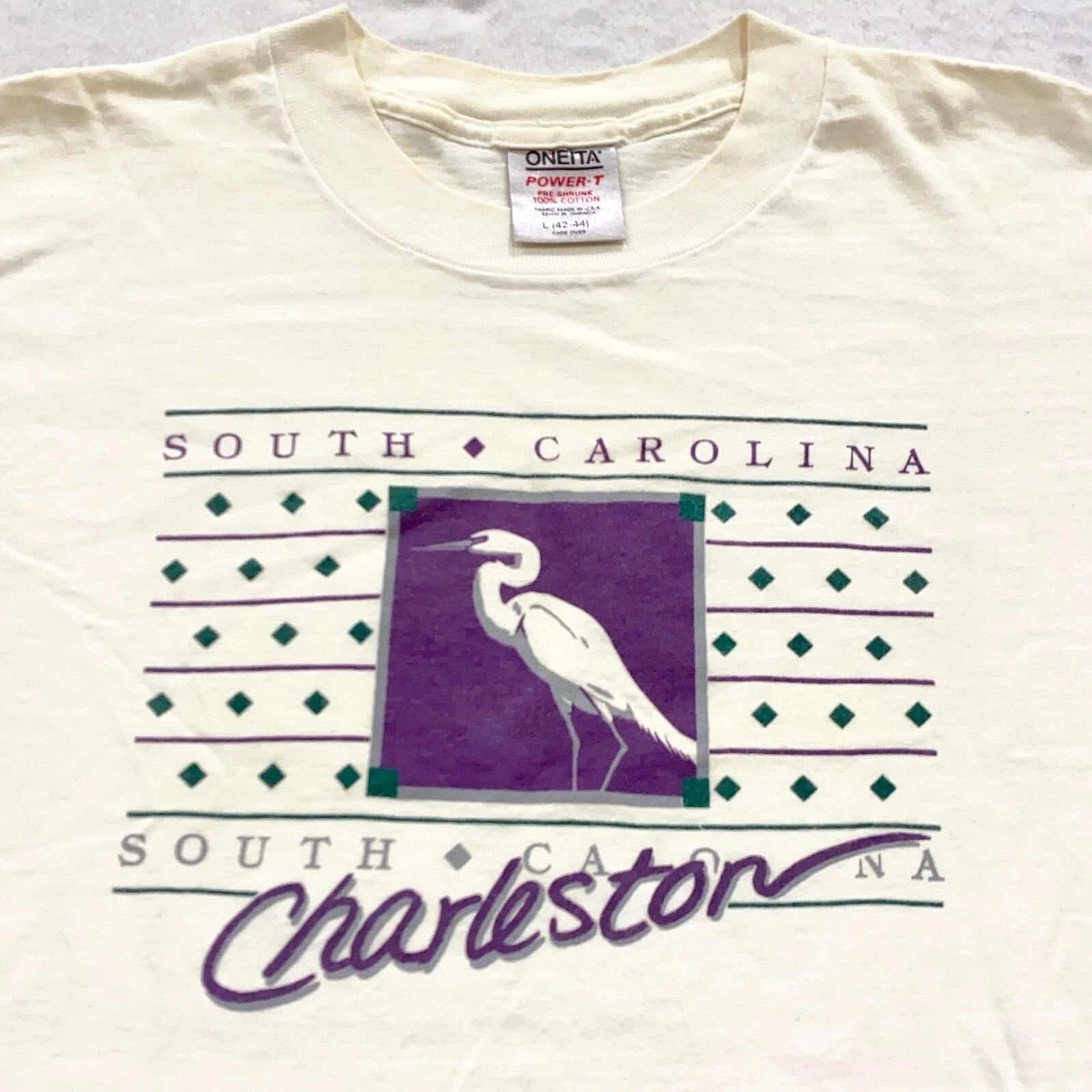 vintage 90s CHARLESTON SOUTH CAROLINA CRANE T-Shirt MEDIUM soft thin 3XL
vintage 90s CHARLESTON SOUTH CAROLINA CRANE T-Shirt MEDIUM soft thin 3XL