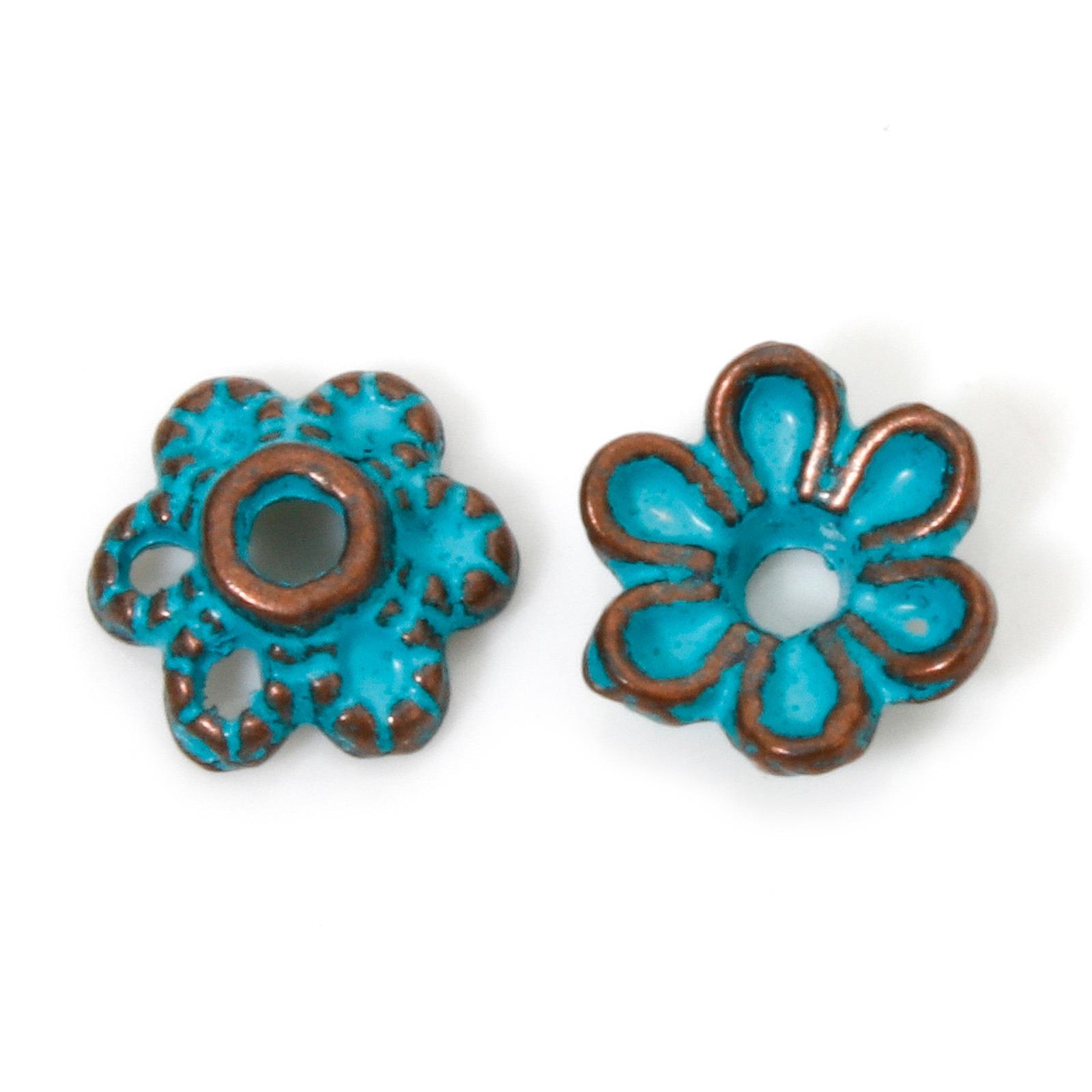 100/200 PCs Zinc Based Alloy Patina Beads Caps Flower Antique Copper Green Blue For Diy Jewelry Necklace Finding Making Supplies
100/200 PCs Zinc Based Alloy Patina Beads Caps Flower Antique Copper Green Blue For Diy Jewelry Necklace Finding Making Supplies