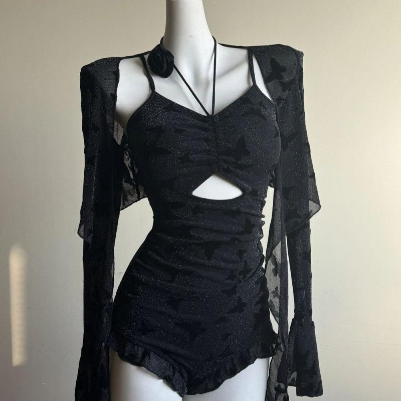 Black butterfly sexy slim-fit one-piece long-sleeved blouse with thin sparkle hot spring vacation swimsuit for women XXL чорний
Black butterfly sexy slim-fit one-piece long-sleeved blouse with thin sparkle hot spring vacation swimsuit for women XXL чорний