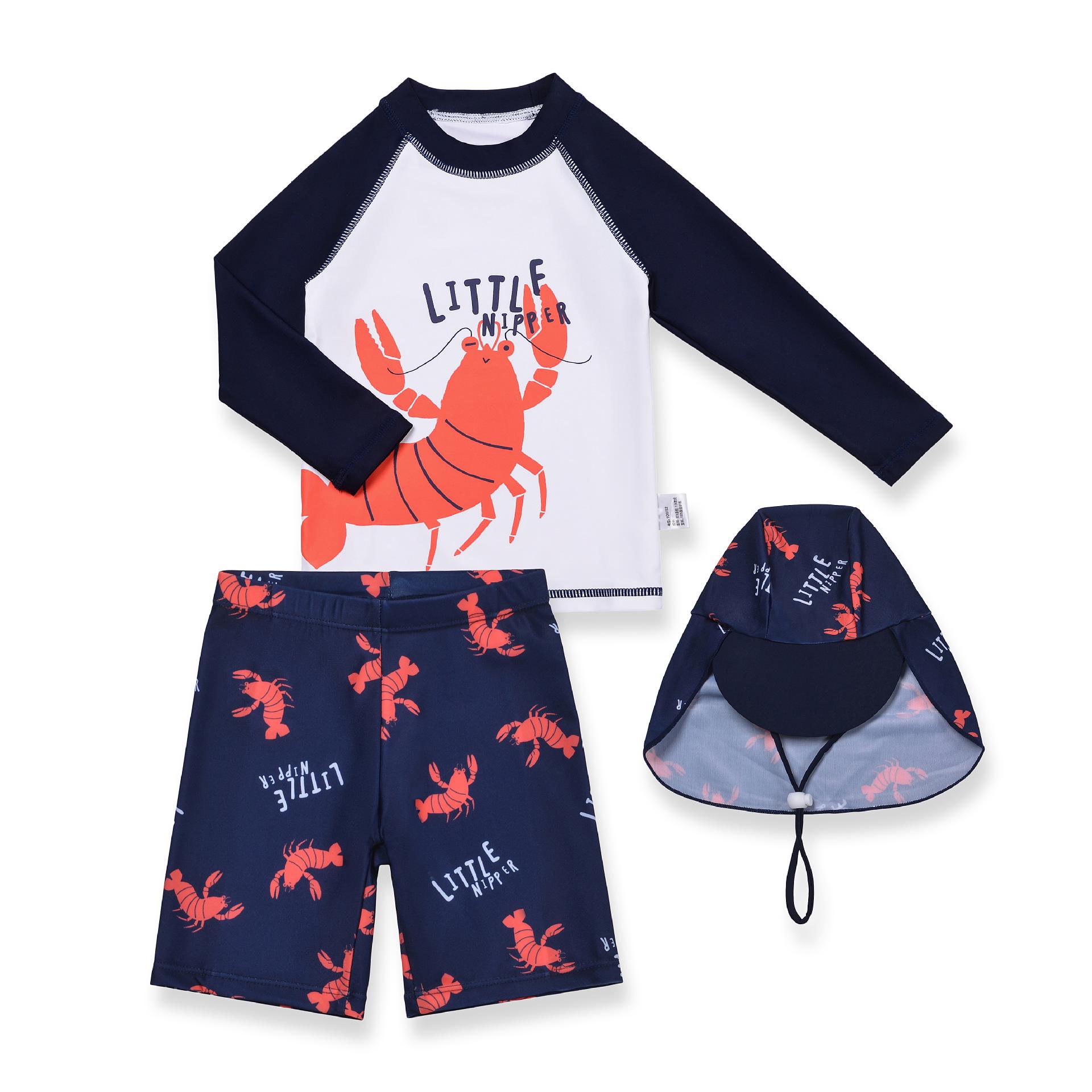 Three-Piece Boys Swimsuit Set: Long & Short Sleeve Quick-Dry Sun Protection with UPF for Kids 130 (Height 120cm, up to 44 Jin)
Three-Piece Boys Swimsuit Set: Long & Short Sleeve Quick-Dry Sun Protection with UPF for Kids 130 (Height 120cm, up to 44 Jin)