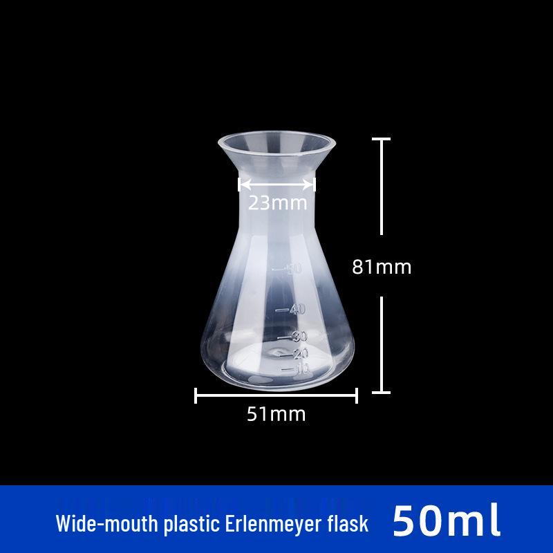 Plastic Flat-bottomed Conical Laboratory Flask with Stopper: 50ml, 100ml, 250ml Sizes
Plastic Flat-bottomed Conical Laboratory Flask with Stopper: 50ml, 100ml, 250ml Sizes