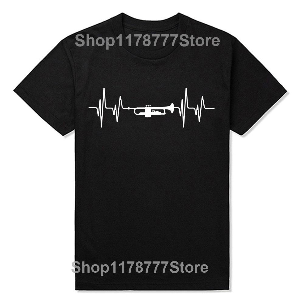 Summer Fashion Love Trumpet T Shirt Men Short Sleeve Cotton Oneck Heartbeat Tshirt Mans Music Tshirt 4XL
Summer Fashion Love Trumpet T Shirt Men Short Sleeve Cotton Oneck Heartbeat Tshirt Mans Music Tshirt 4XL