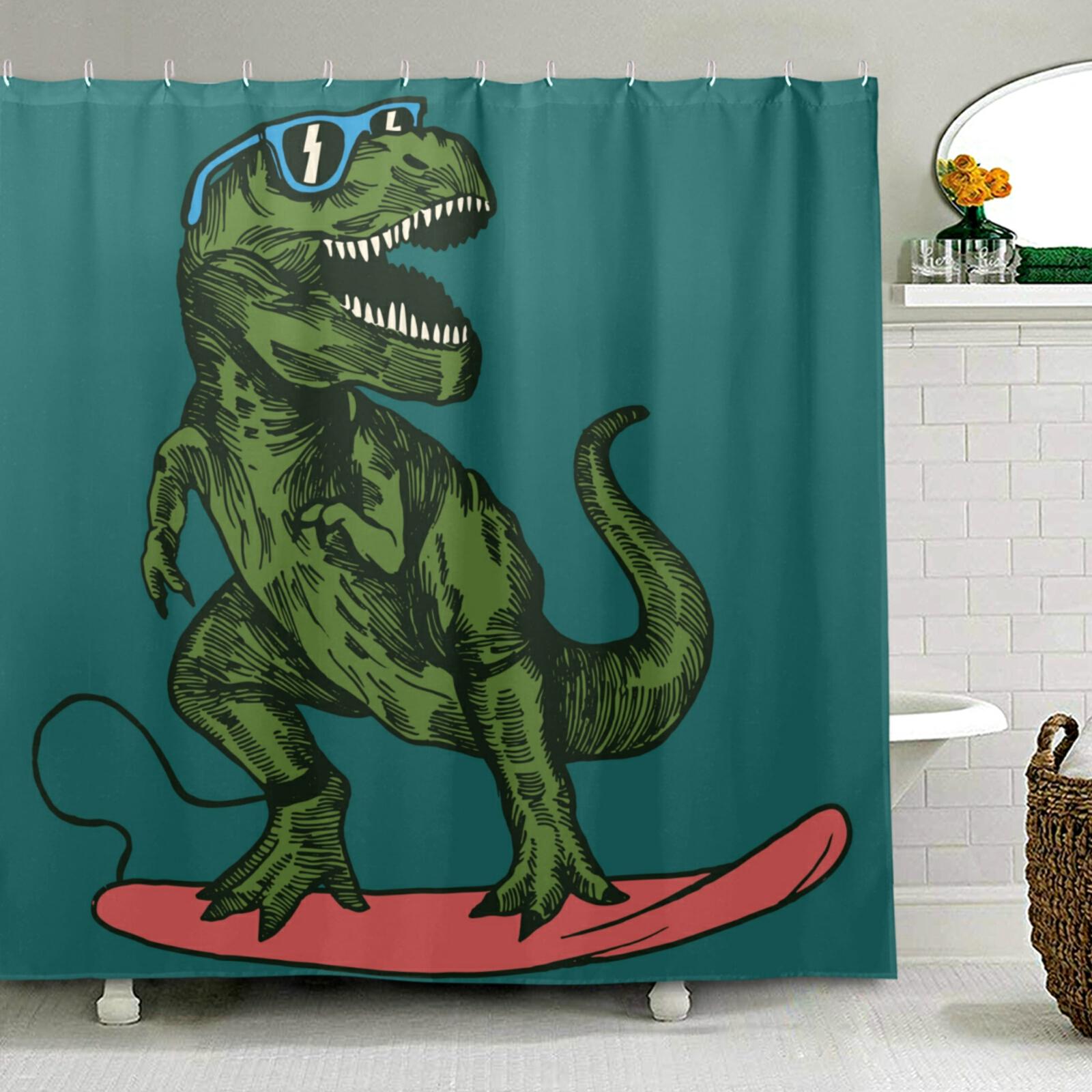 High Quality Bathroom Decor Curtain Cartoon Dinosaur Print Shower Curtain Polyester Fabric Waterproof Bath Curtain With 12 Hooks W60H190(CM)-1 Pcs
High Quality Bathroom Decor Curtain Cartoon Dinosaur Print Shower Curtain Polyester Fabric Waterproof Bath Curtain With 12 Hooks W60H190(CM)-1 Pcs
