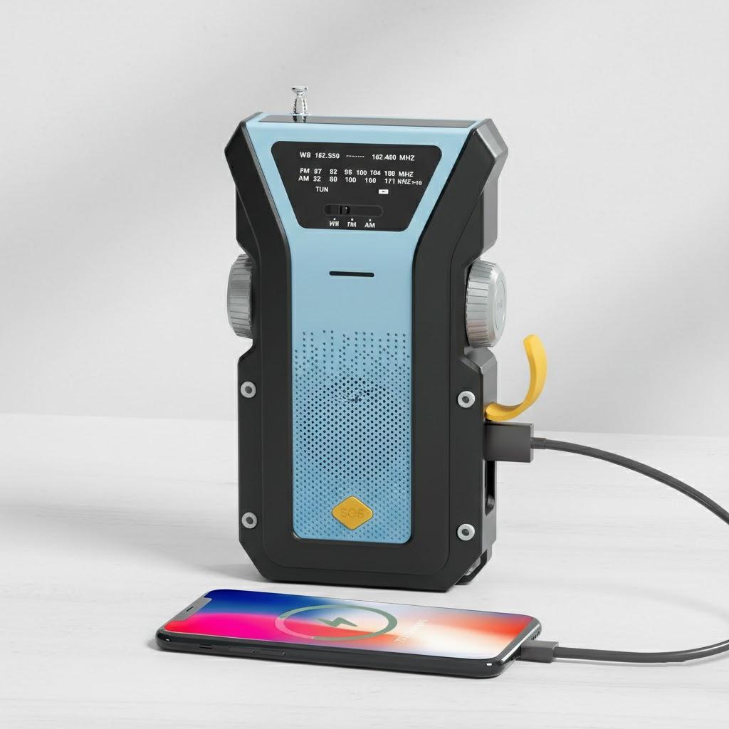4000mAh Emergency Weather Radio AM FM NOAA Portable Phone Charger LED Flashlight 3 Modes SOS Alarm синій
4000mAh Emergency Weather Radio AM FM NOAA Portable Phone Charger LED Flashlight 3 Modes SOS Alarm синій