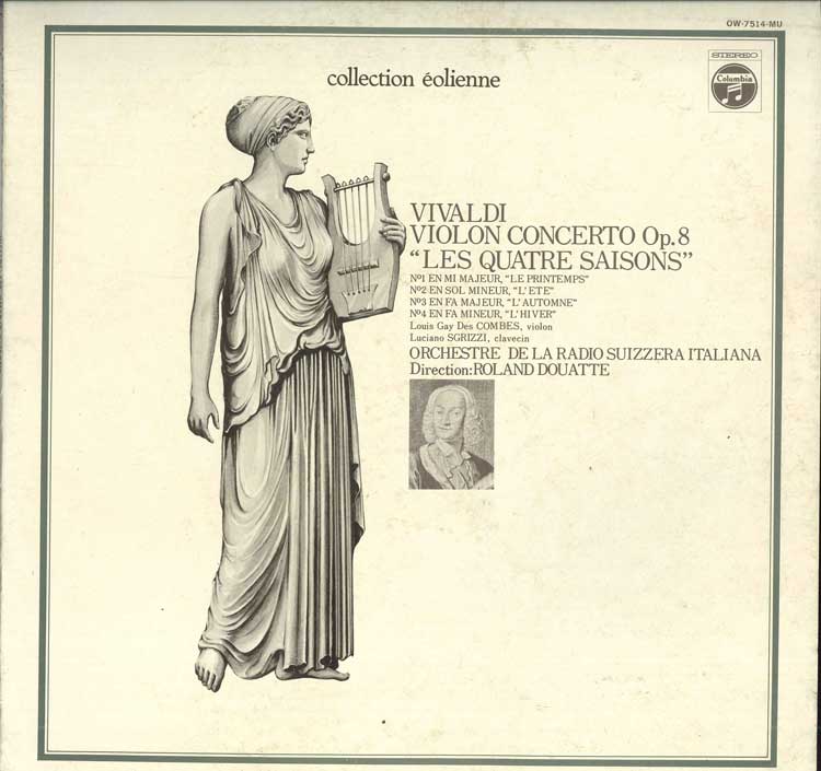 LP Record ROLAND DOUATTE COLLEGIUM MUSICUM D Vivaldi Le Quattro Stagioni OW7514MU COLUMBIA 1974 Japan Classical Used
LP Record ROLAND DOUATTE COLLEGIUM MUSICUM D Vivaldi Le Quattro Stagioni OW7514MU COLUMBIA 1974 Japan Classical Used