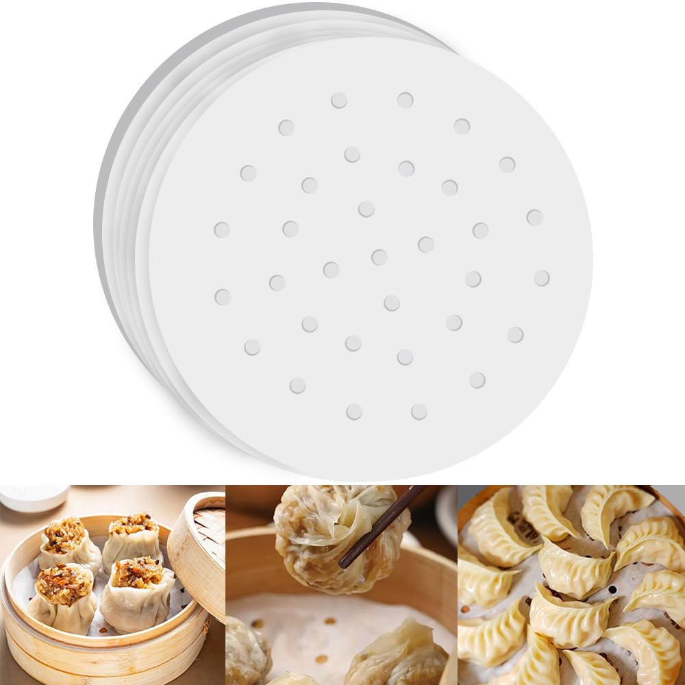 Samcos Steamer Sheet Paper Set of 100 Diameter Perforated Round Steamer Sheet Steamer Paper for Home Use Disposable Cooking Sheets Convenient
Samcos Steamer Sheet Paper Set of 100 Diameter Perforated Round Steamer Sheet Steamer Paper for Home Use Disposable Cooking Sheets Convenient