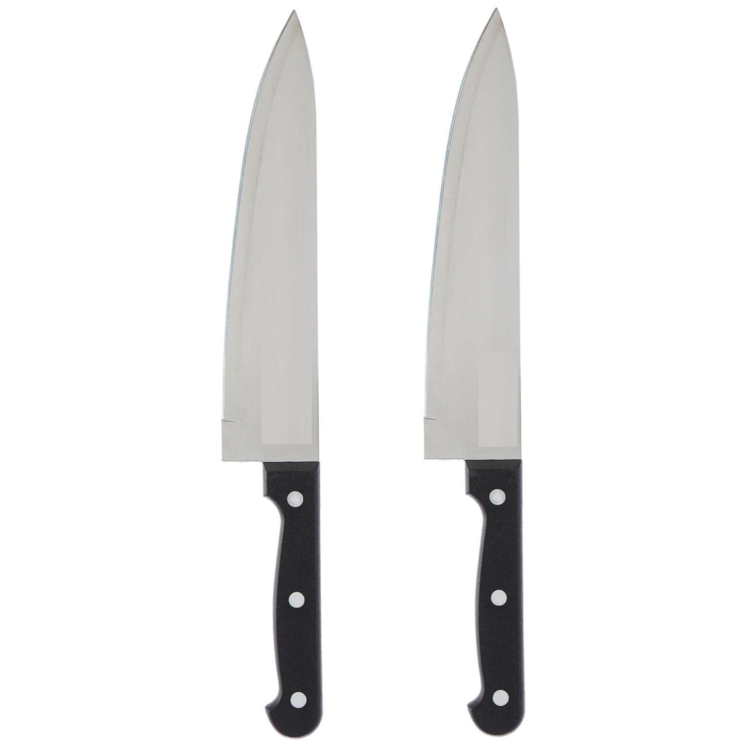 Набор кухонных ножей шеф-повара из высокоуглеродистой нержавеющей стали | Рукоятка с тройной клепкой | Набор из 2 штук (Серебряный)
Набор кухонных ножей шеф-повара из высокоуглеродистой нержавеющей стали | Рукоятка с тройной клепкой | Набор из 2 штук (Серебряный)