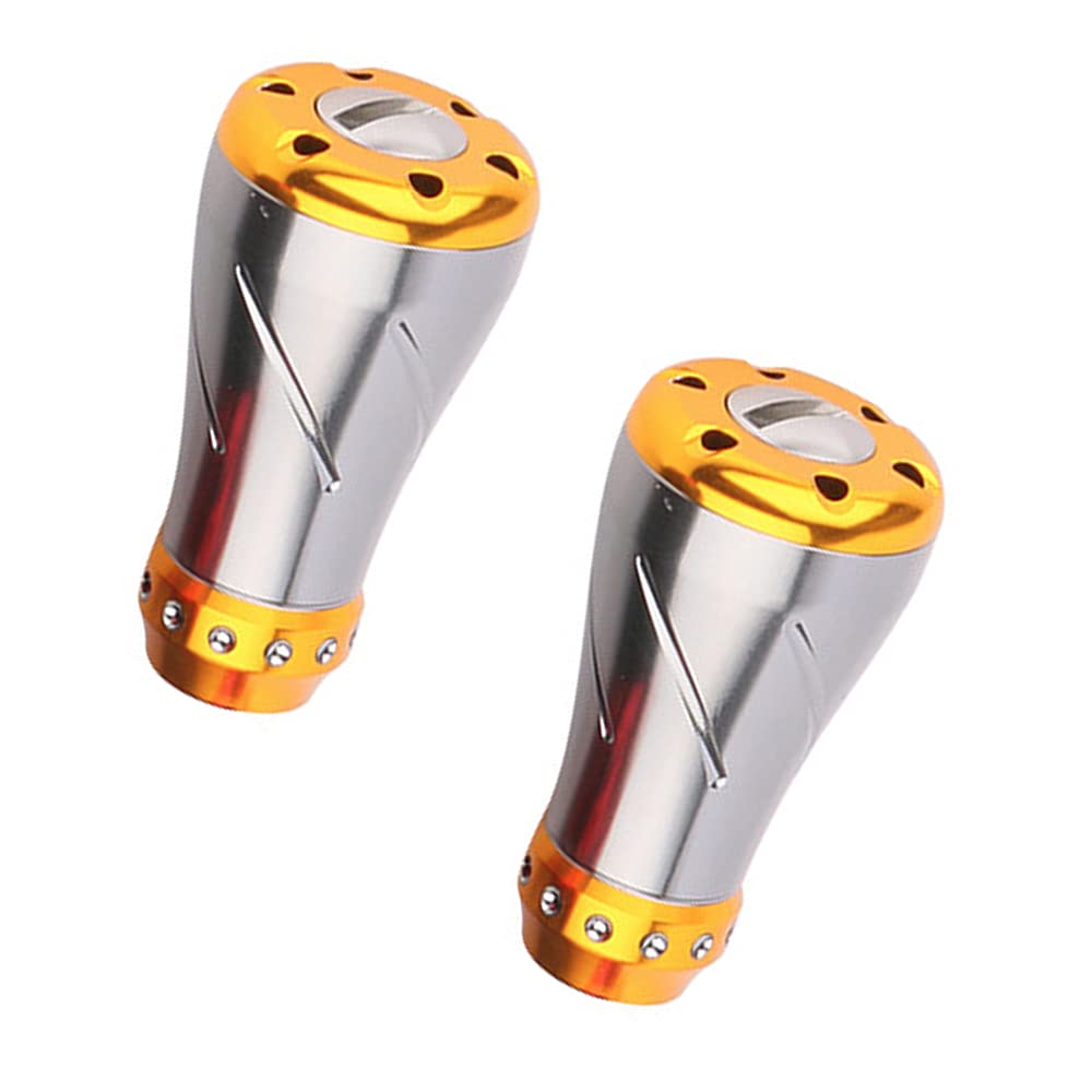 VISPREA Alloy Knob Power Reel Handle Knob Shimano Daiwa Bait Reel Compatible Fishing Reel Handle Ball Replacement with Screw YU129 x Silver (Gold G)
VISPREA Alloy Knob Power Reel Handle Knob Shimano Daiwa Bait Reel Compatible Fishing Reel Handle Ball Replacement with Screw YU129 x Silver (Gold G)