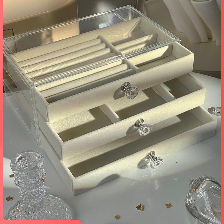 Three-Layer Acrylic Jewelry Box with Anti-Oxidation and Large Capacity for Rings and Accessories Storage Beige Three-Layer Jewelry Box
Three-Layer Acrylic Jewelry Box with Anti-Oxidation and Large Capacity for Rings and Accessories Storage Beige Three-Layer Jewelry Box