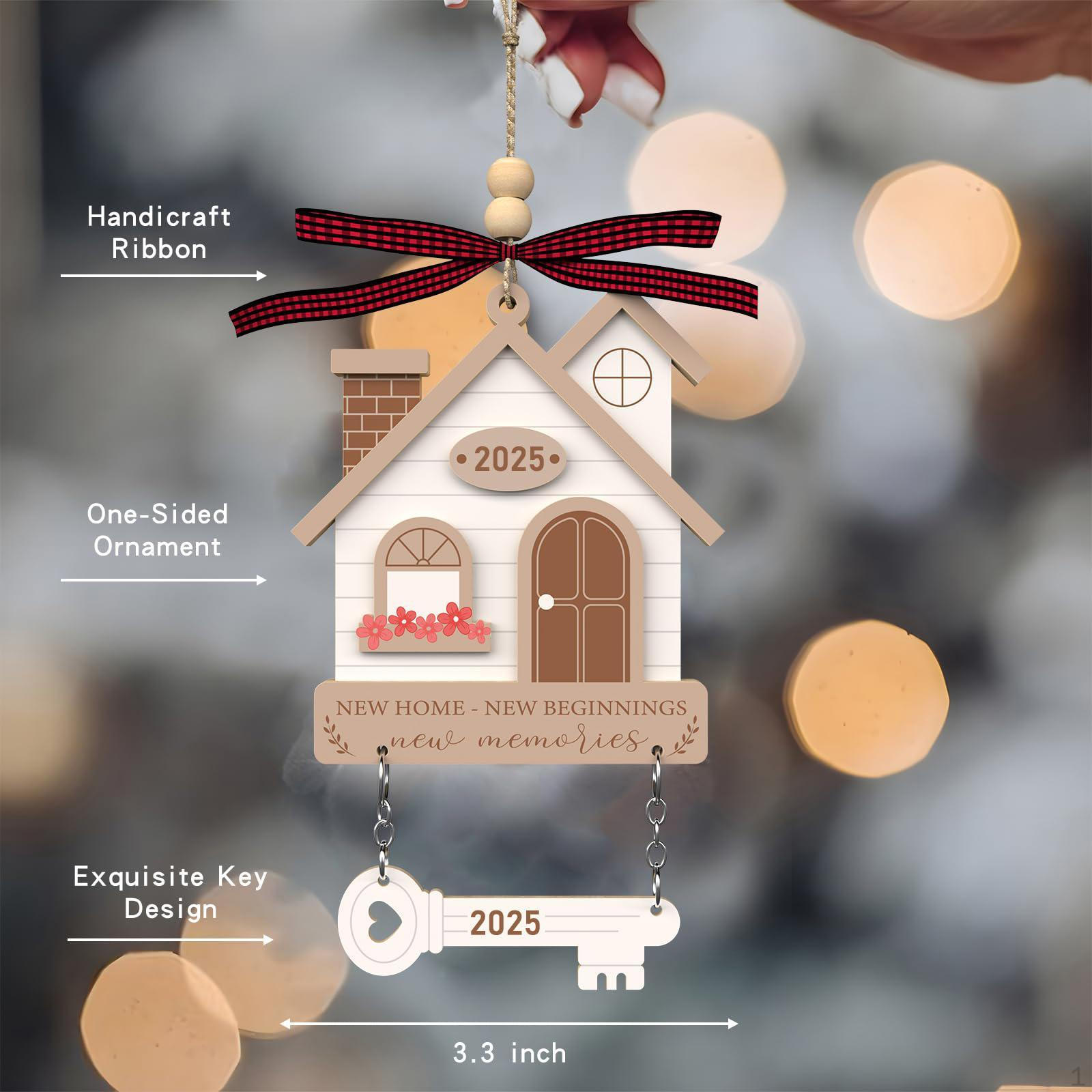 Gift for Homeowners, Wooden House Plaque Ornament Holiday Decor світлого кольору хакі
Gift for Homeowners, Wooden House Plaque Ornament Holiday Decor світлого кольору хакі