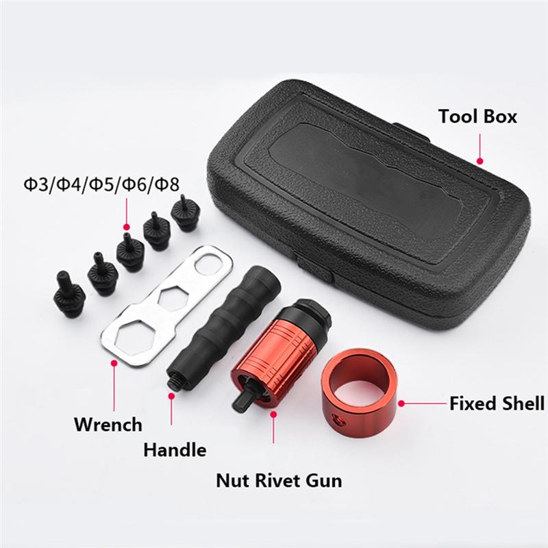 A96I-Rivet Nut Gun Riveting M3-M8 Cordless Riveting Drill Electric Adapter Insert Nut Tool For Household Metal Handle Replacemen
A96I-Rivet Nut Gun Riveting M3-M8 Cordless Riveting Drill Electric Adapter Insert Nut Tool For Household Metal Handle Replacemen