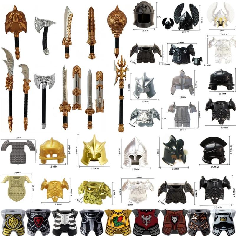 MOC Building Blocks Medieval Knight Weapon Accessories Military Figures Helmets Vests Axes Knives Shields Brick Toys Armor K071
MOC Building Blocks Medieval Knight Weapon Accessories Military Figures Helmets Vests Axes Knives Shields Brick Toys Armor K071