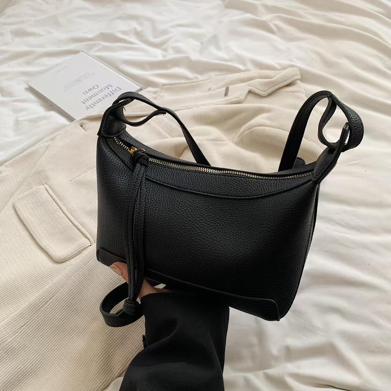 Модная женская простая повседневная сумка-подушка, нишевая модная сумка через плечо высокого класса чёрный